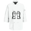 Eight Pearl Button Chef Coat with Thermometer Pocket Thumbnail